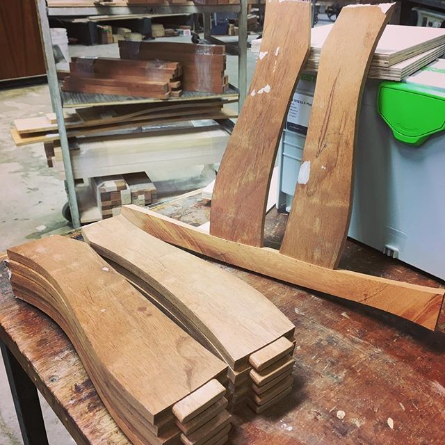 Cutting live tenons on a curved back slat to mate with a ...